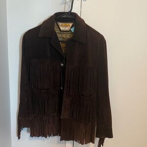 Vintage Brown Fringe Jacket
